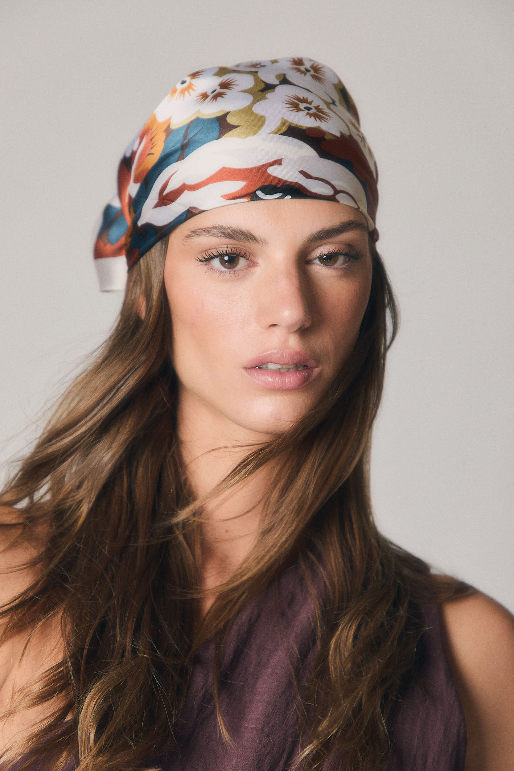 Pañuelo floral multicolor