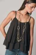 Collar cadena orgánica oro
