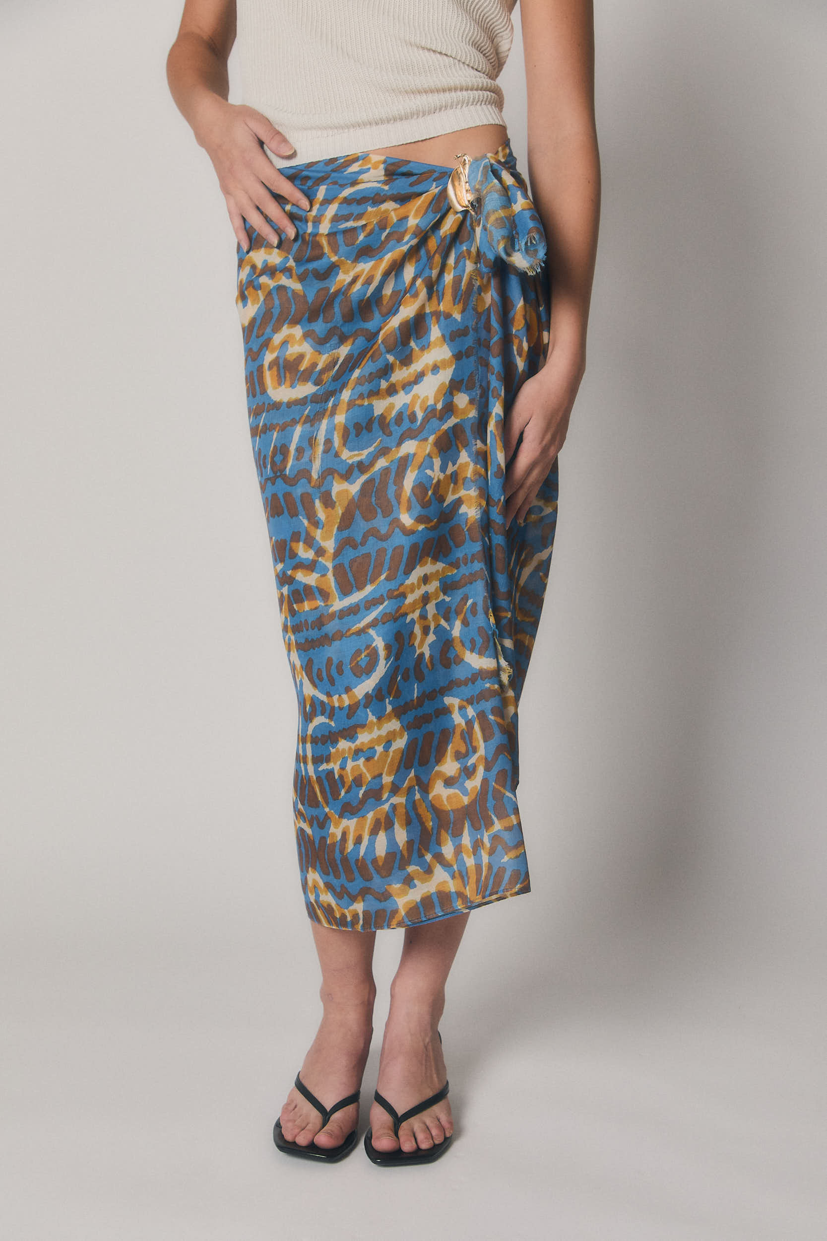 Foulard estampado azul