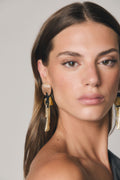 Pendientes colgantes cuerda negra