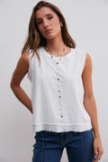 Camiseta algodón raso blanca