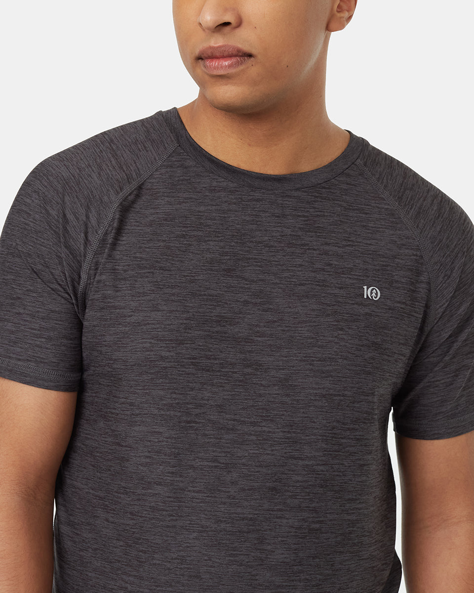 Camiseta Deportiva Manga Corta Negra