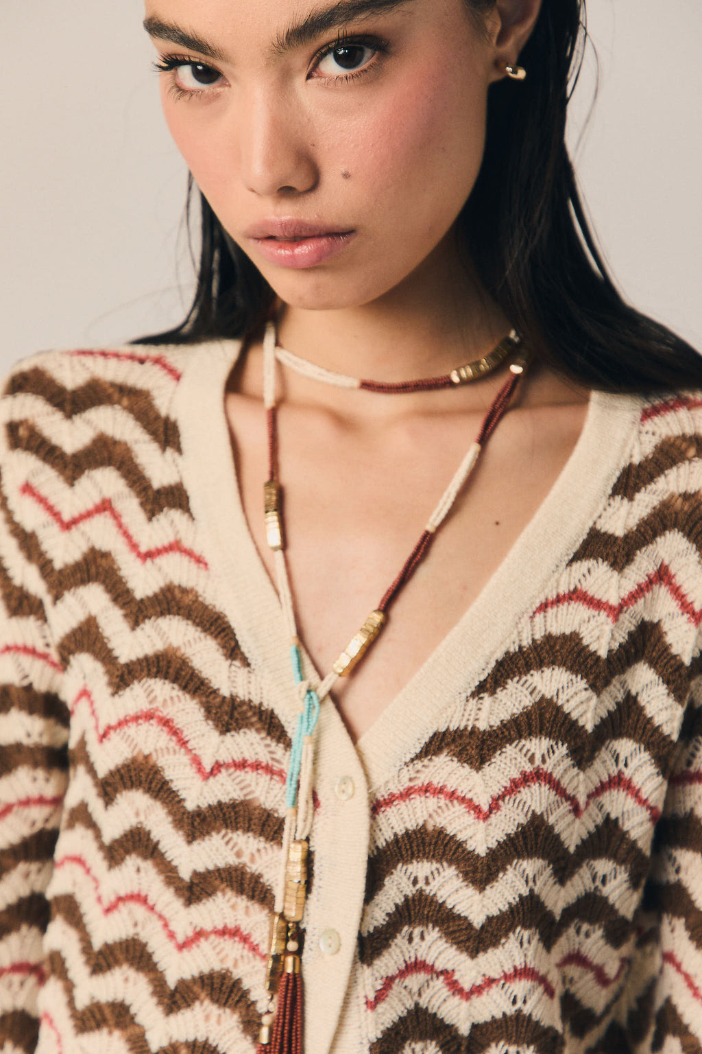 Collar Largo Artesanal Multicolor Natural