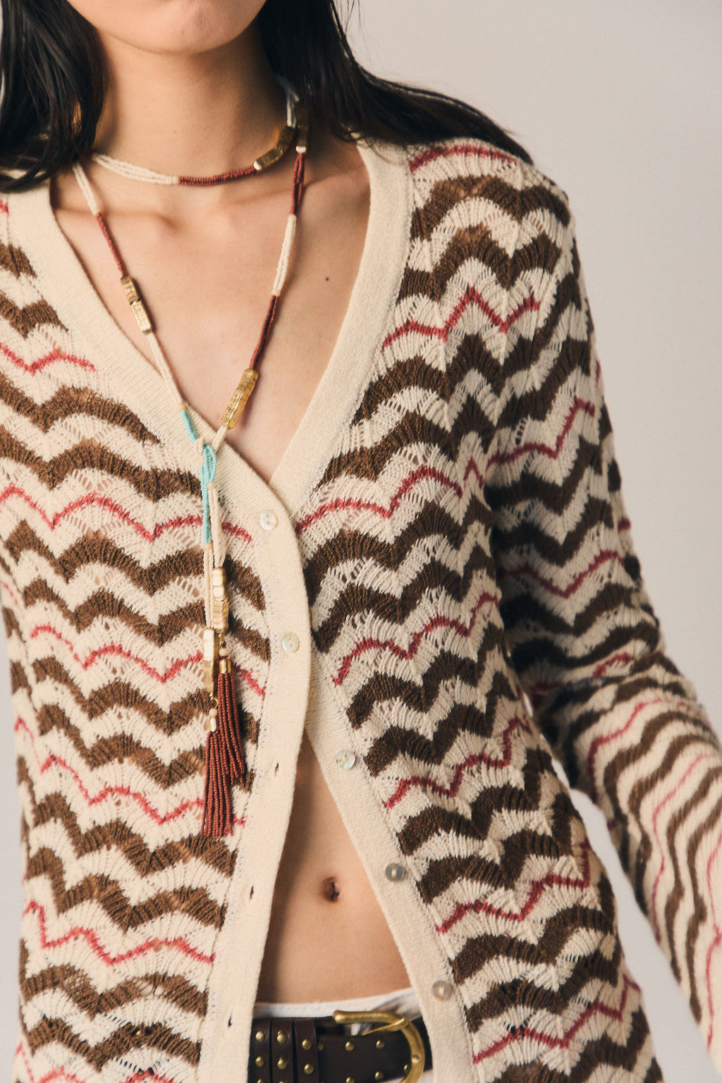 Collar Largo Artesanal Multicolor Natural