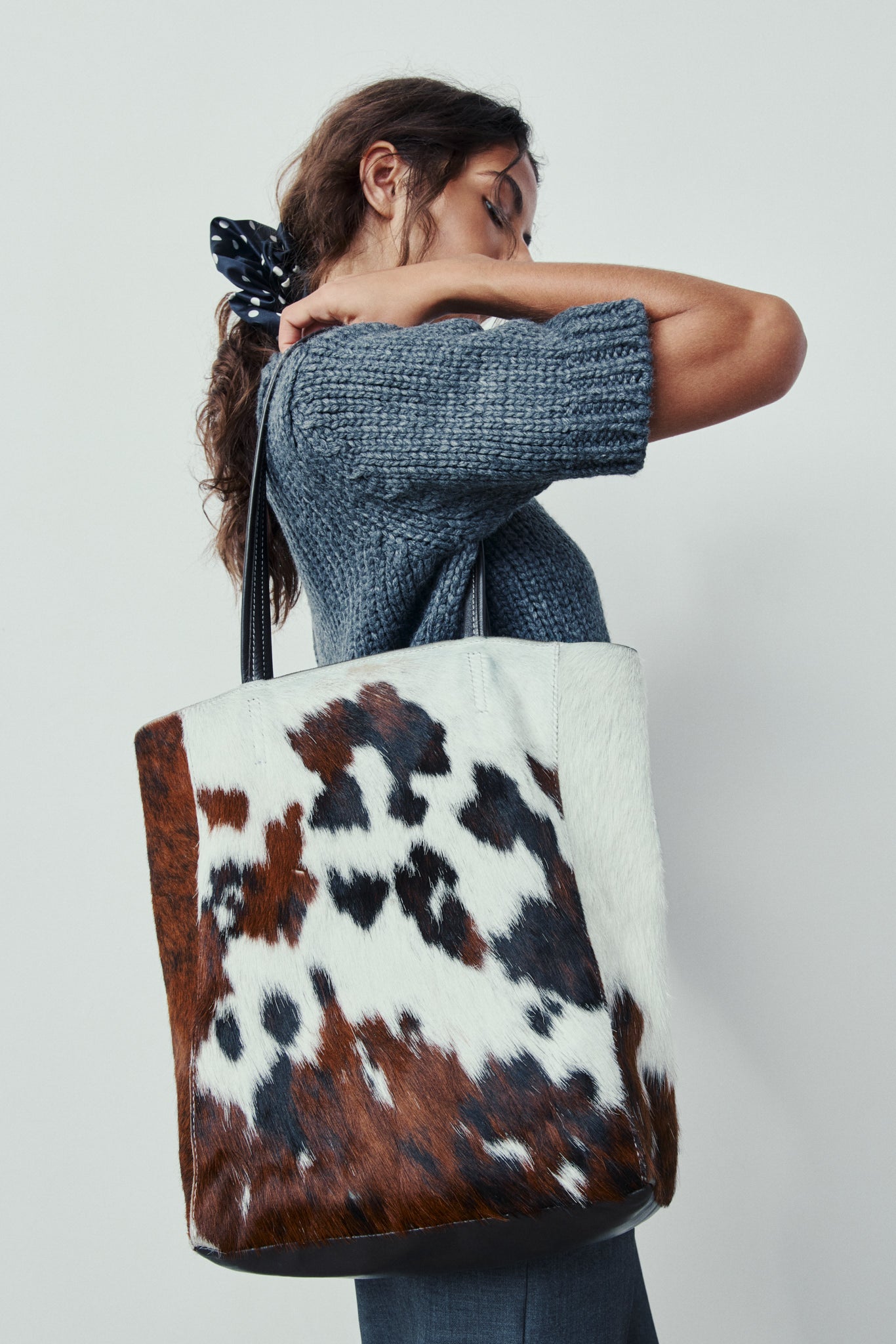 Bolso Tote Pelo de Vaca Grande