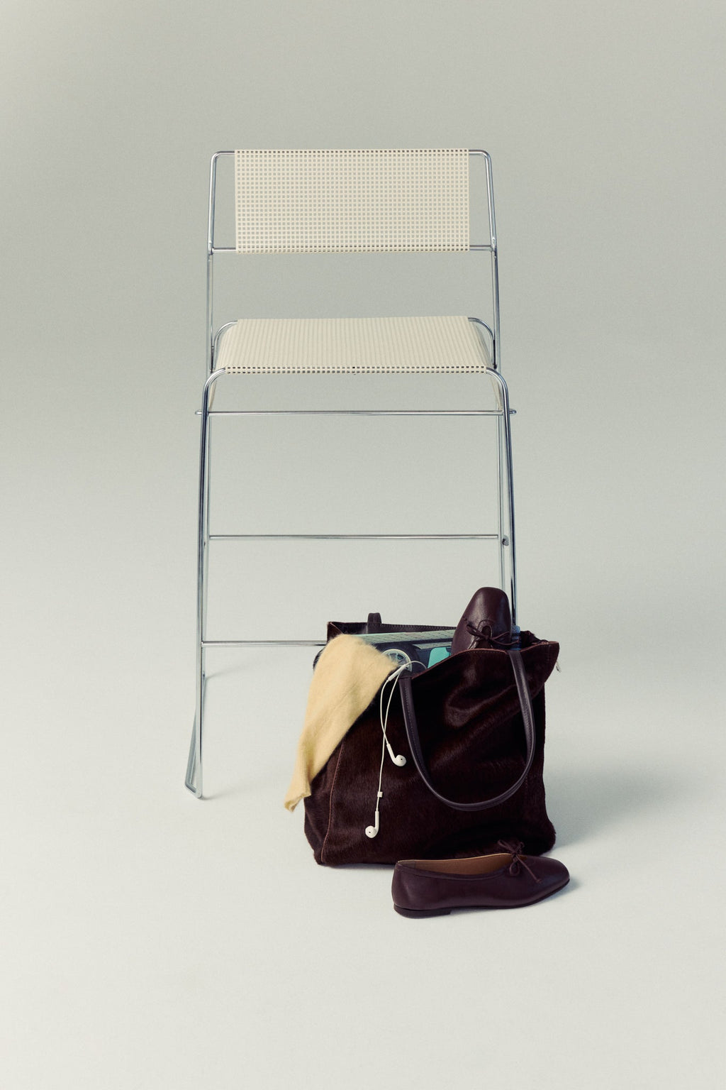 Bolso Tote Pelo Marrón Grande